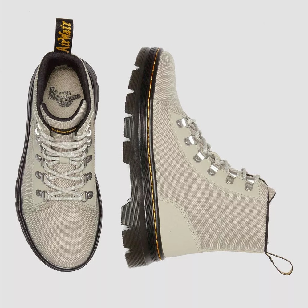 Dr Doc Martens Womens Air Wair Taupe Lace Up Combat Boots Size 8 NEW - Picture 8 of 11